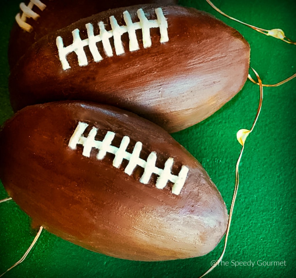 Chocolate Covered Football Shaped Cookies