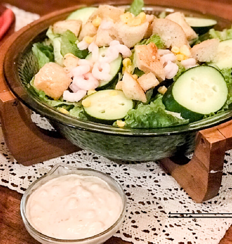 Creamy Balsamic Salad Dressing with a Shrimp Salad